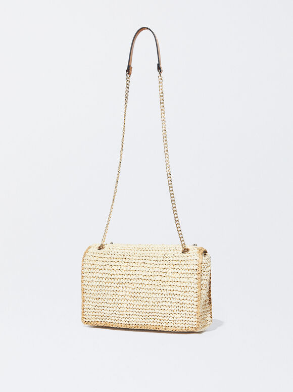 Bolsa de ombro de palha - Crua