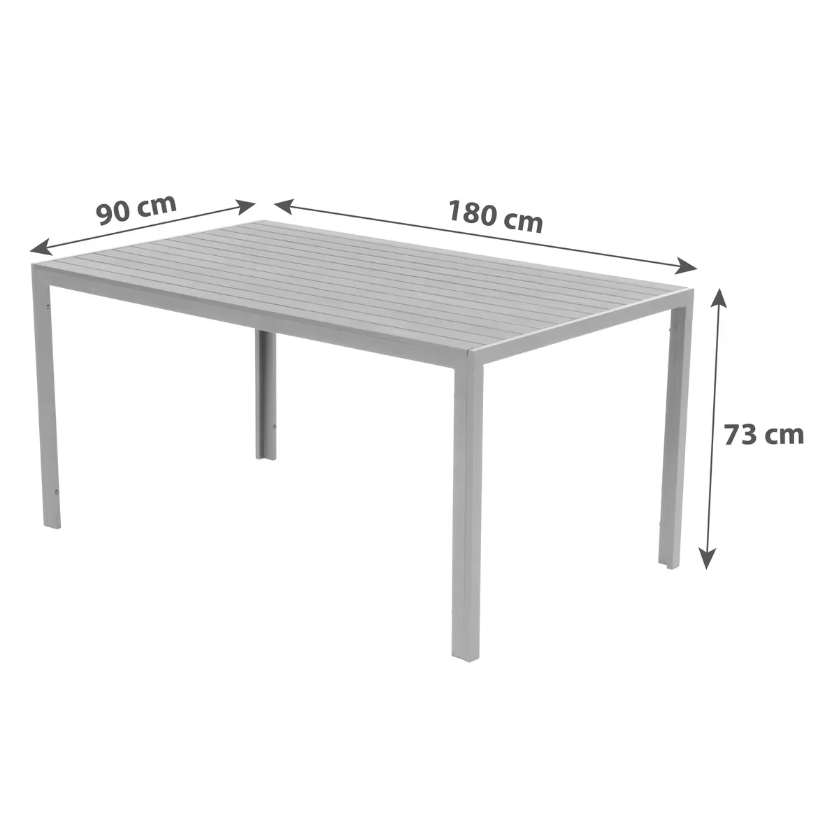 Ondega Gartentisch Milano Schwarz