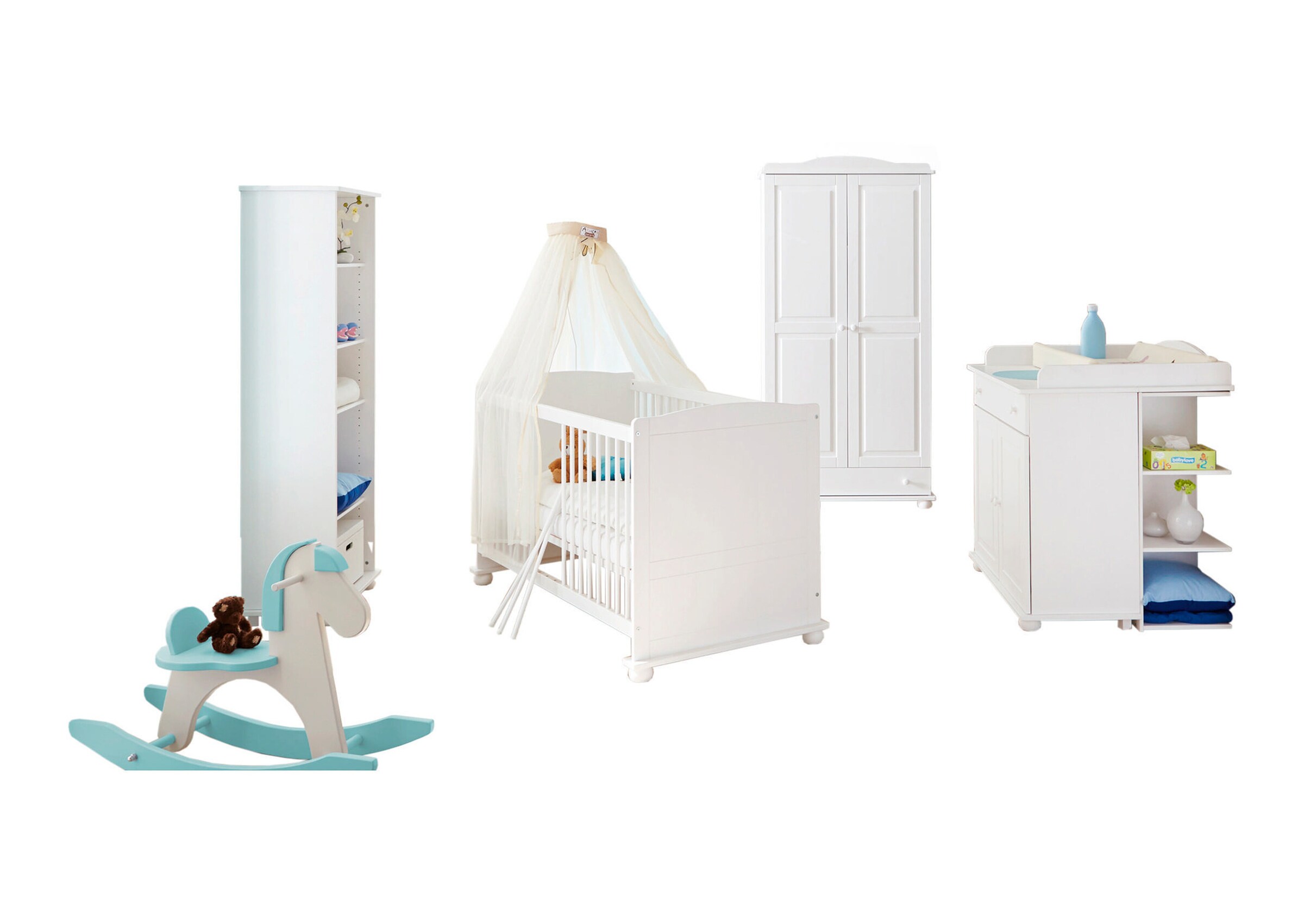 Ticaa Babyzimmer 5 teilig Adam Kiefer Weiß