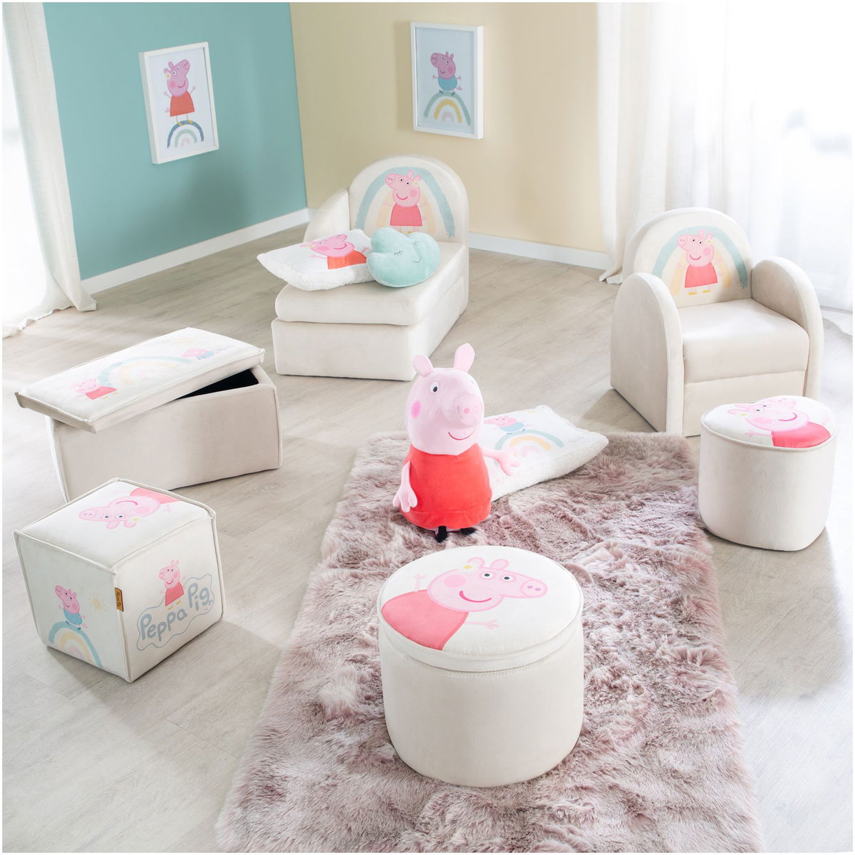 robaroba   Hocker Peppa Pig Herzform