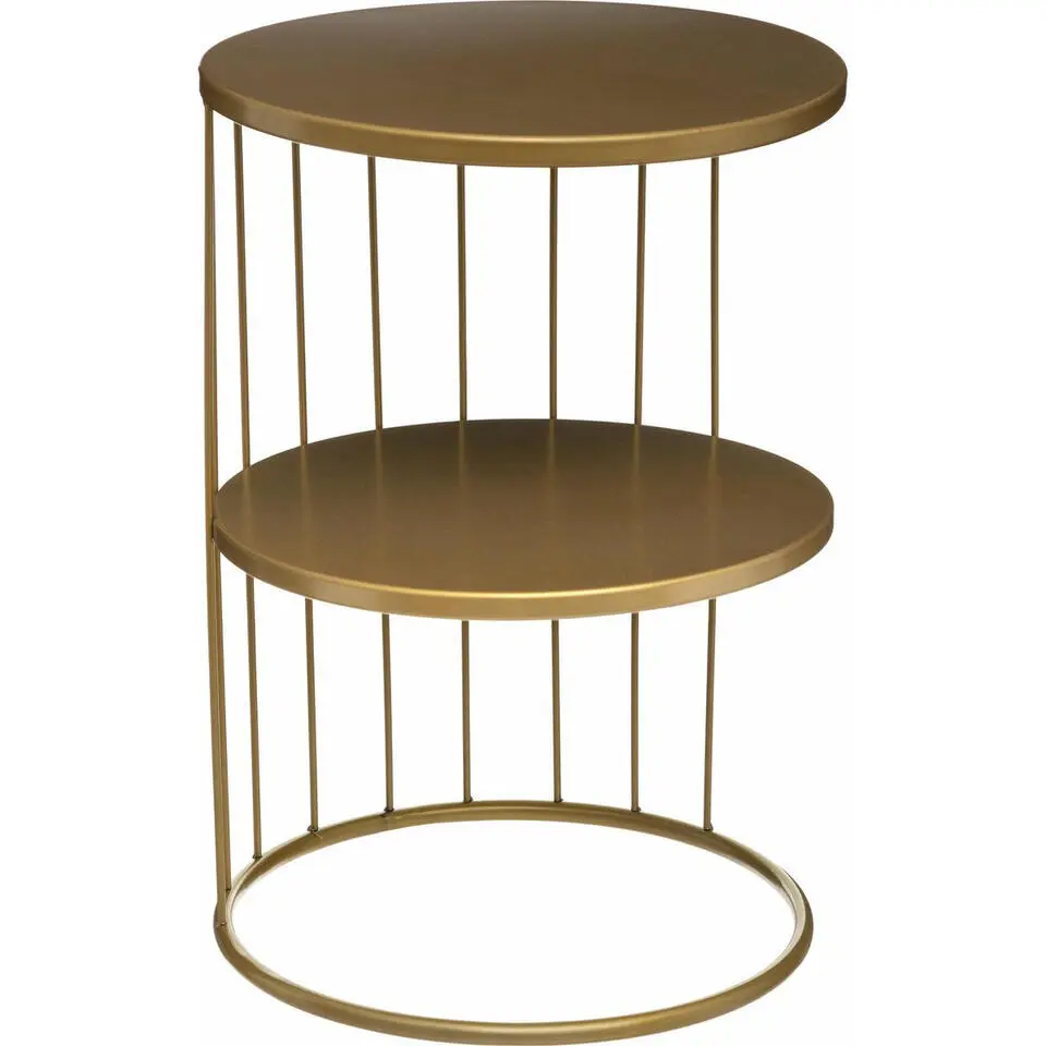 Atmosphera Salontafel Kobu - goud - metaal - rond - industrieel