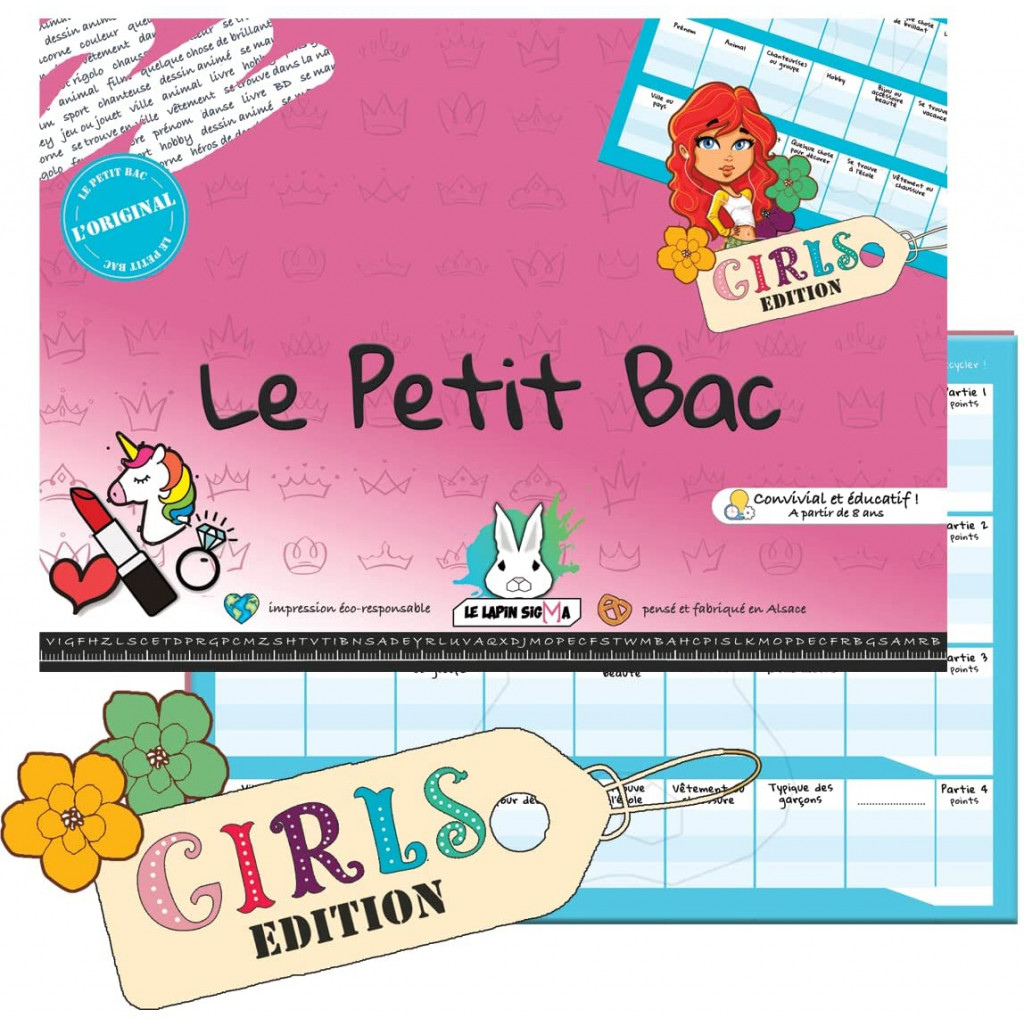 Jeu du Petit BAC - Edition Girls