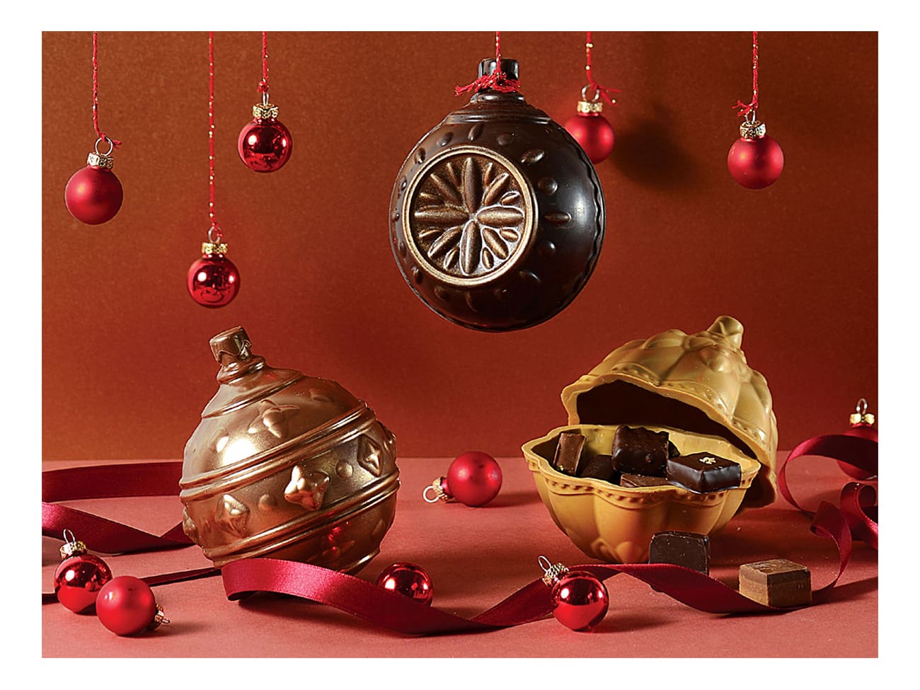 Moule chocolat - boules de noël - Pavoni