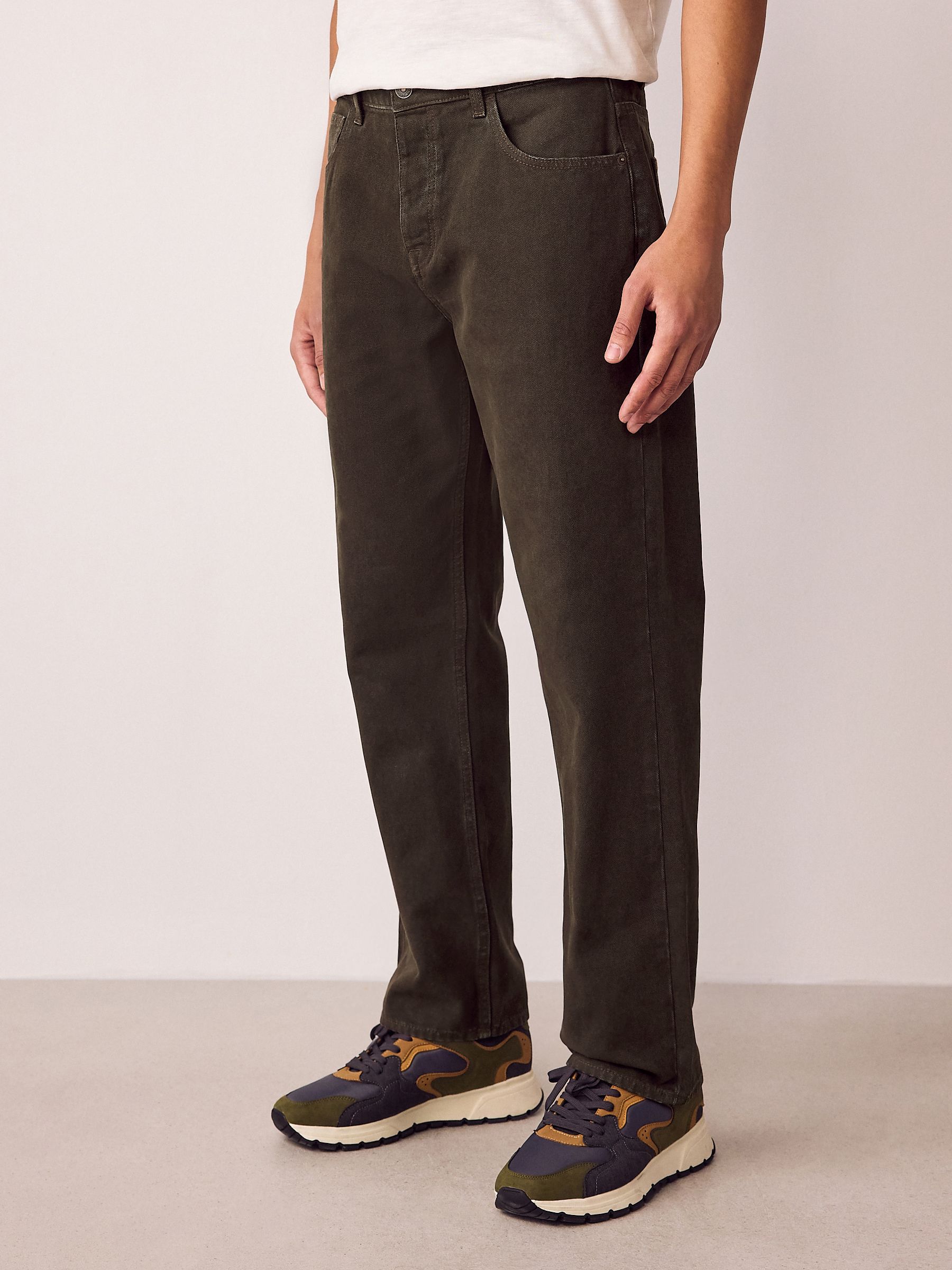 Bruin - Canvas denim jeans