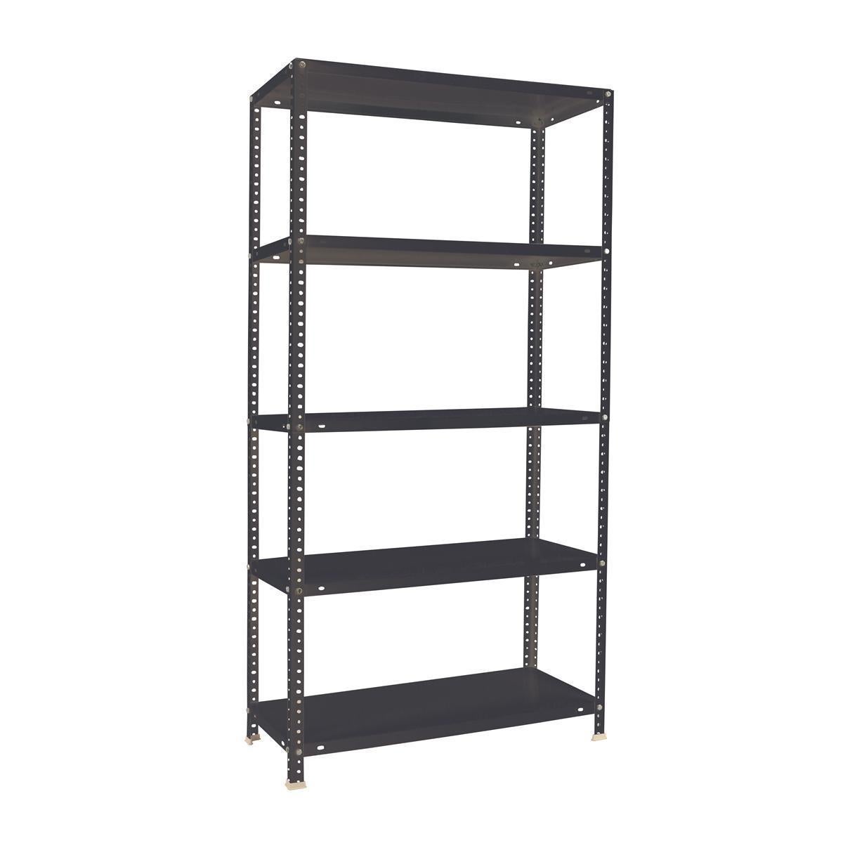 PROREGAL Panda inhaakstelling, HxBxD 180 x 90 x 30 cm, plankbelasting 100 kg, antraciet
