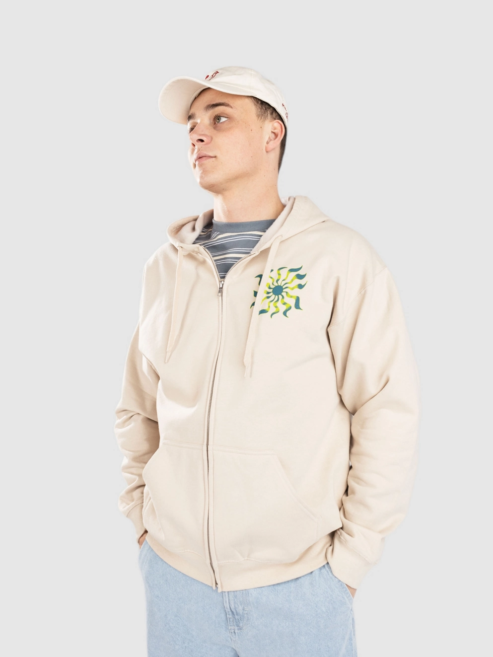 Dravus Sunscreen Zip Hoodie beige