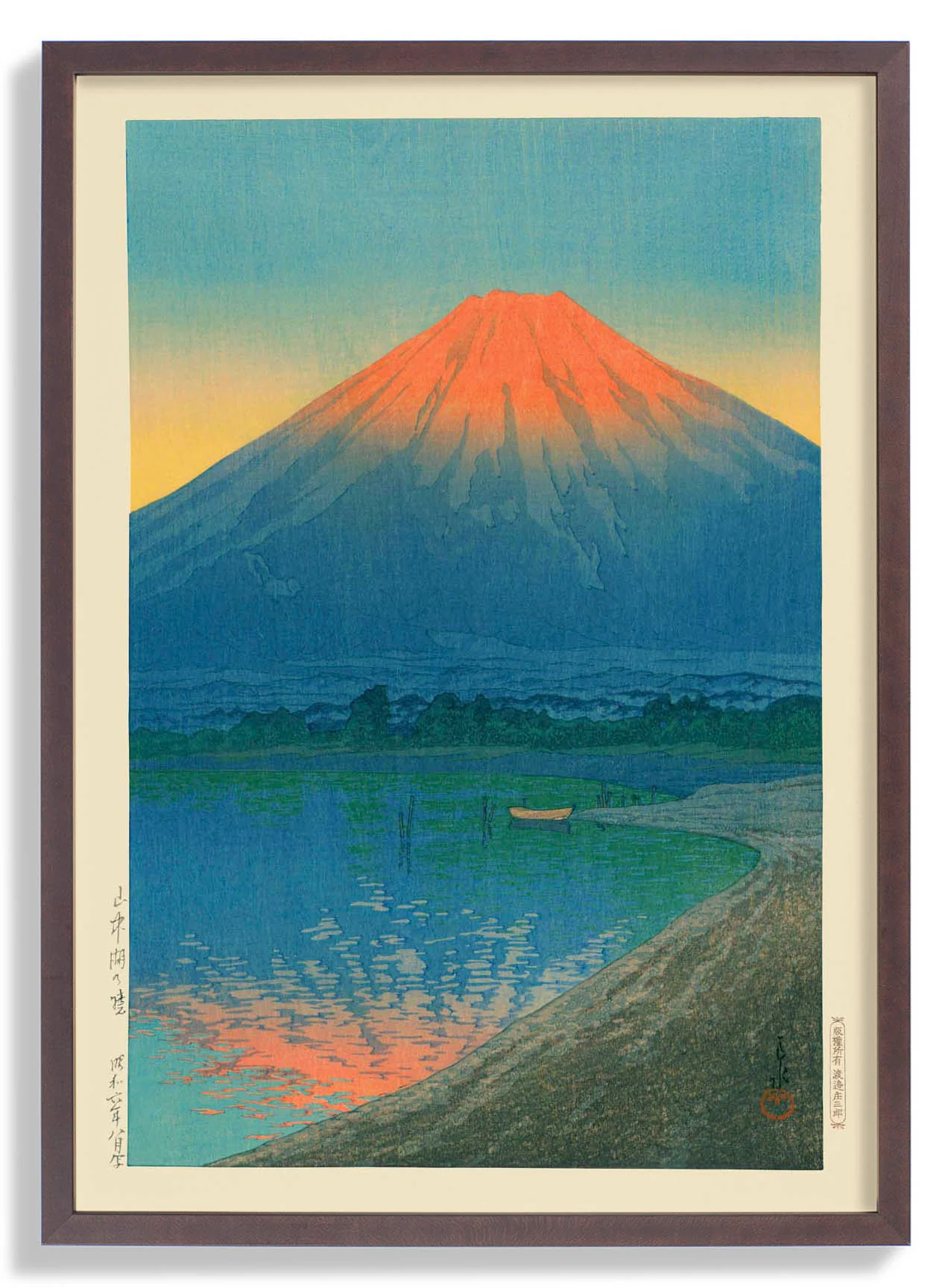 Yamanaka-See und Mt. Fuji bei Hasui