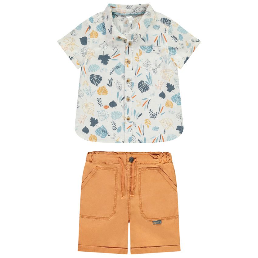 Ensemble 2 pièces avec chemise imprimée pour bébé garçon - Multicolore