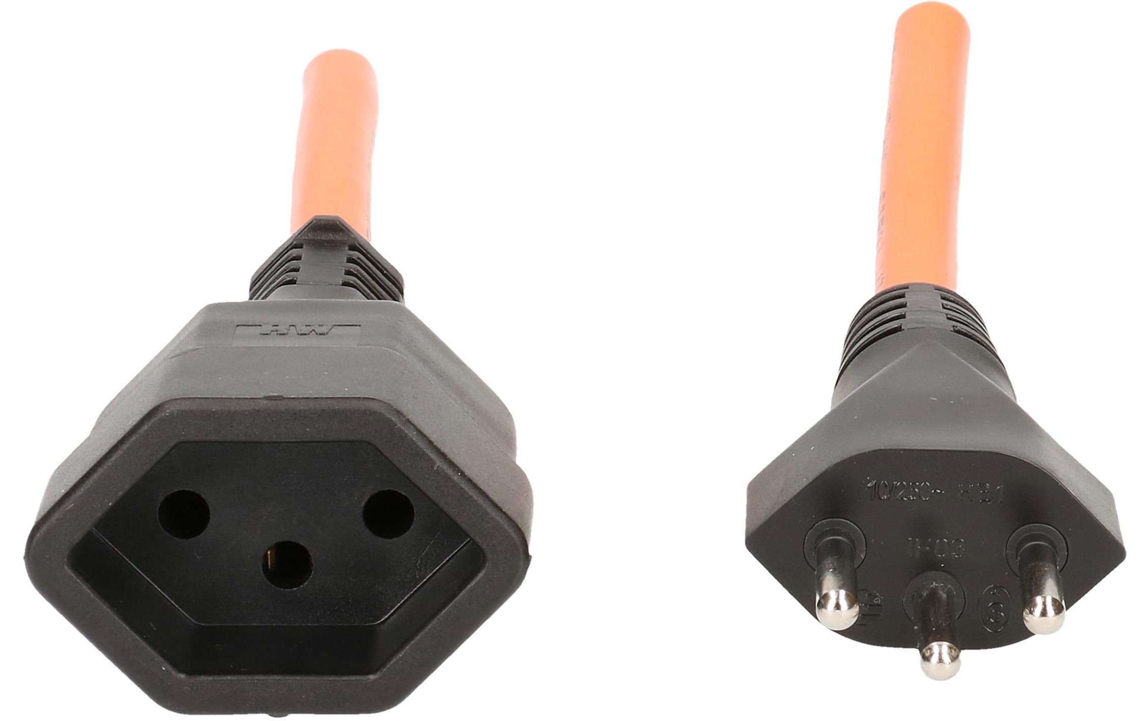 Verlängerungskabel 5 m T13 - T12, Orange5 m langes TD-Verlängerungskabel mit T12-Stecker und T13-Kupplung