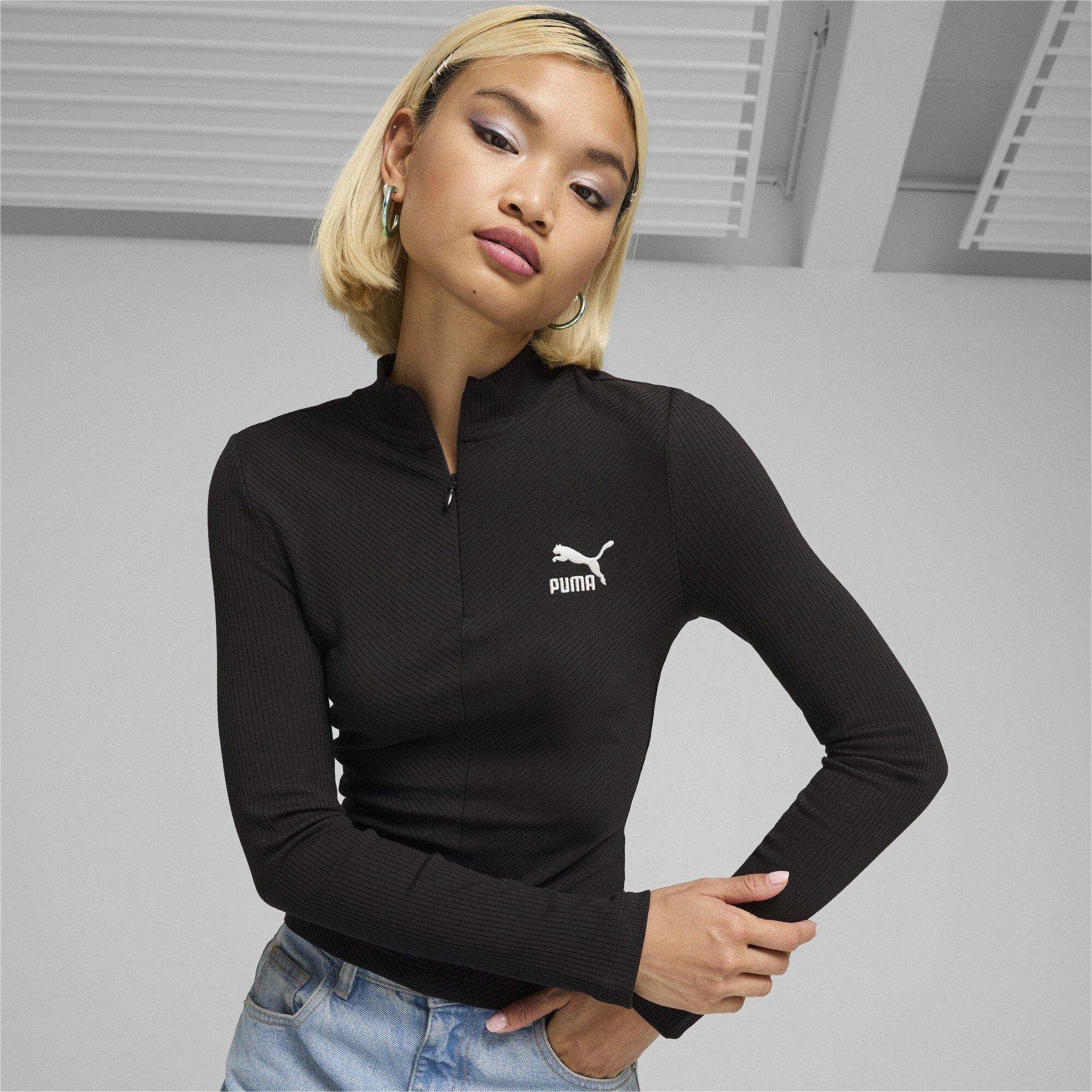 Puma CLASSICS Ribbed Half-Zip Long Sleeve
