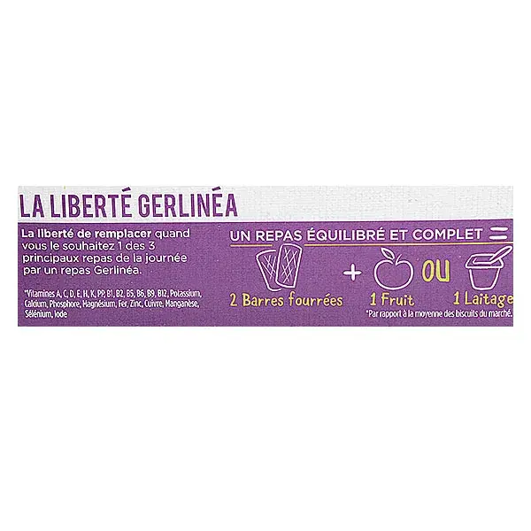 Barras de refeição Gerlinéa Slimming com recheio de chocolate e avelãs, 8 x 45g