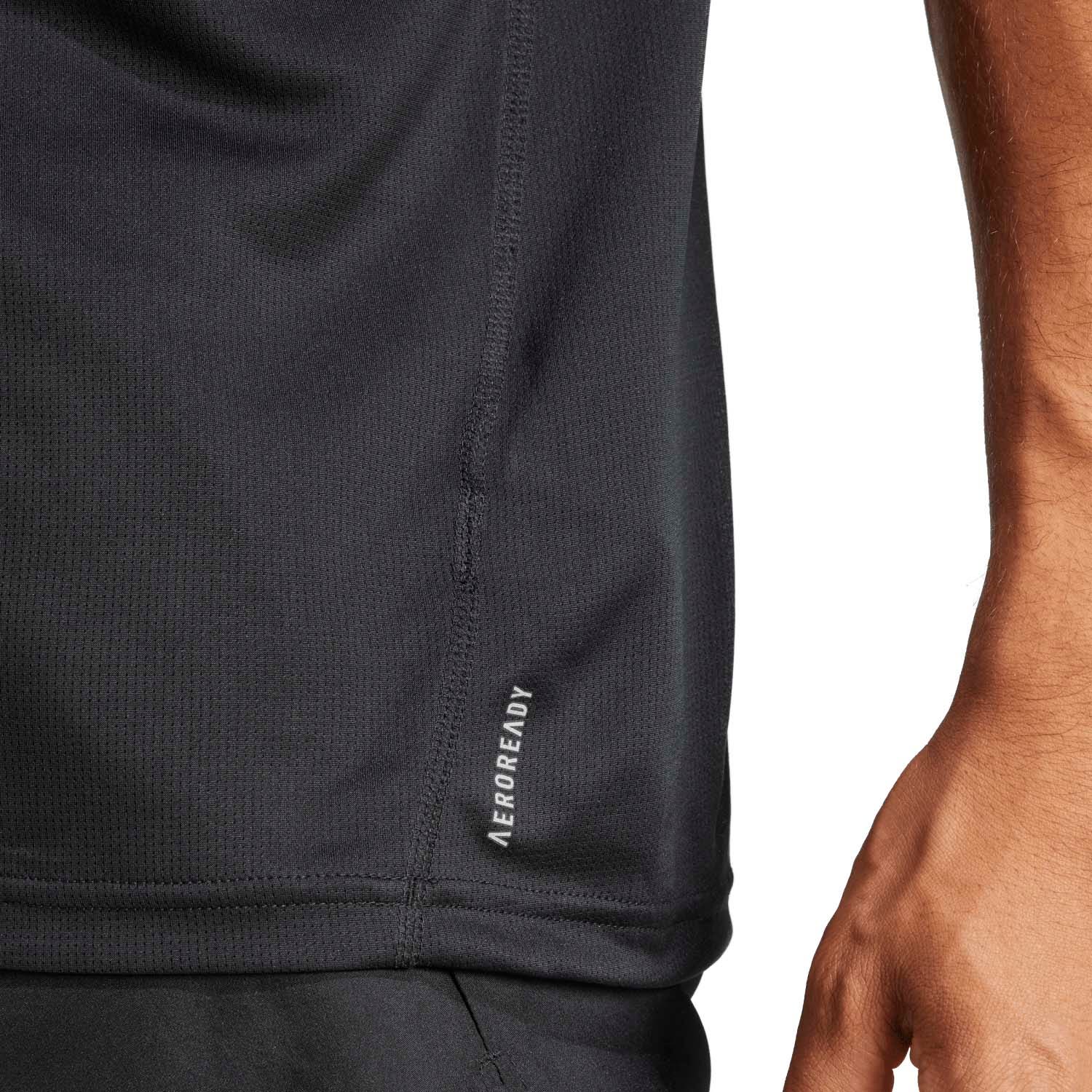 adidas  Run It Tee 3 Stripes Heren
