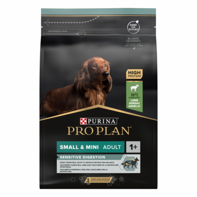 Croquettes Pro Plan Small et Mini Adult Sensitive Digestion Agneau