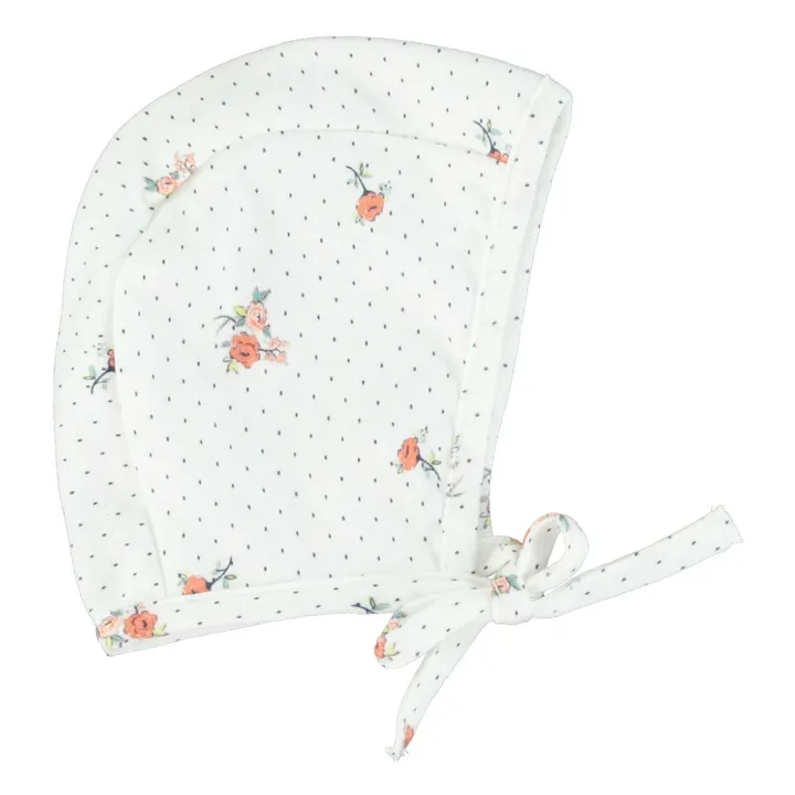 Bebe Organic Béguin Ida à Fleurs | Blanc