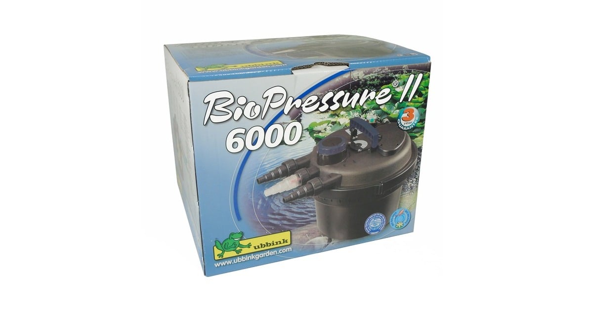 UbbinkBioPressure II-drukfilter 6000 waterfilter  (Zwart, Incl. UVC 9W)