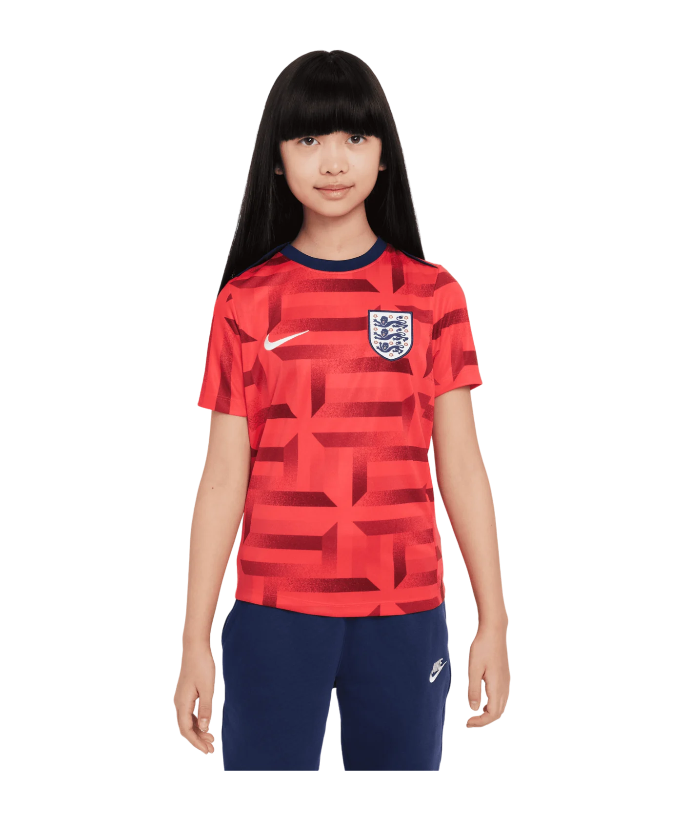 Nike England Prematch Shirt EM 2024 Kids Rot F660