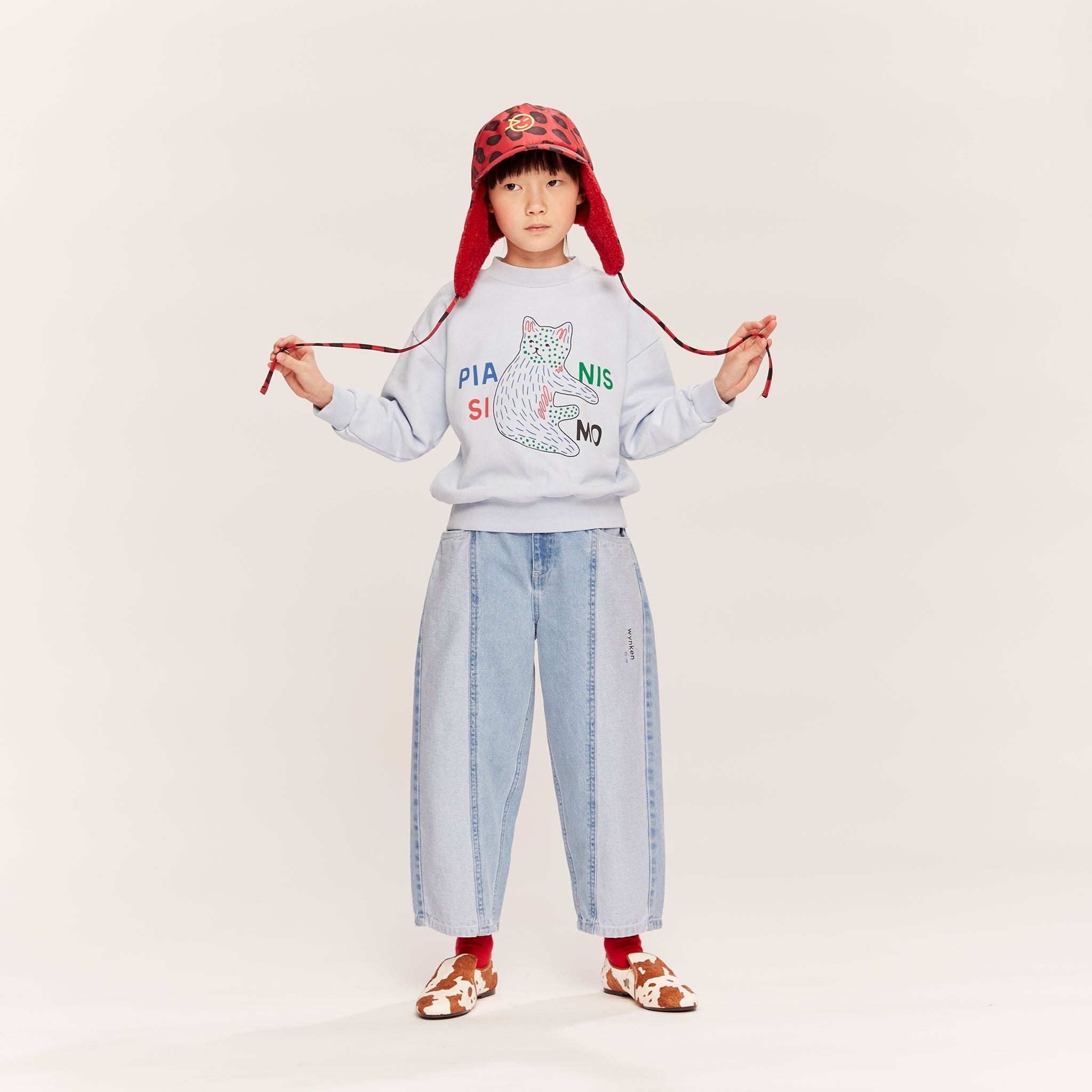 Jeans Panel Mid Wash Pale Bleach Denim