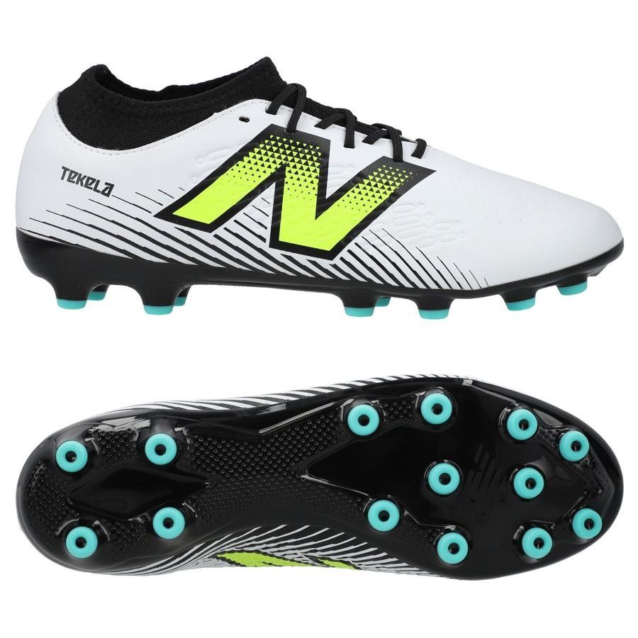 New Balance Tekela V4 Magique AG - Blanc/Violet/Jaune Fluo