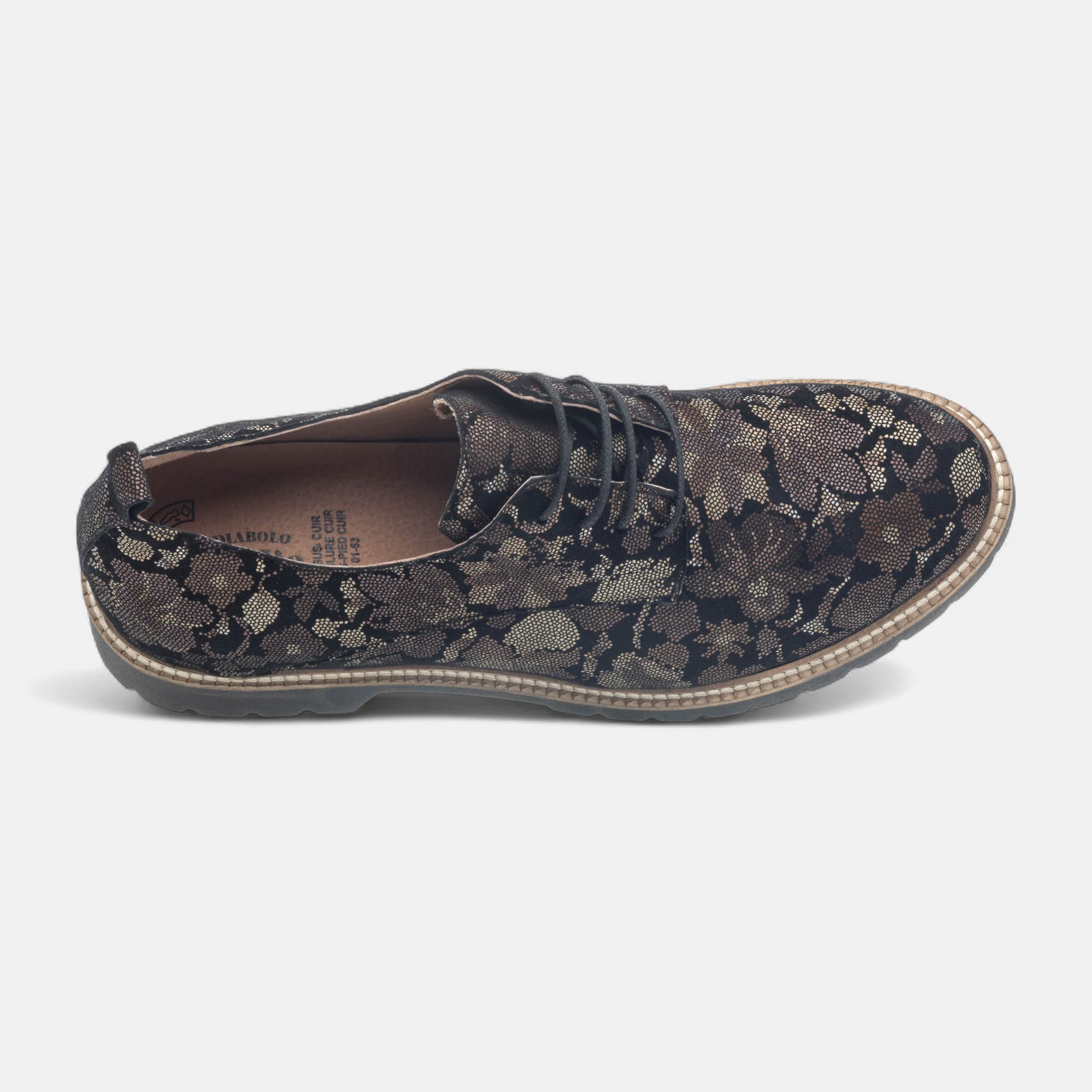 Derbies Femme en cuir multicolore