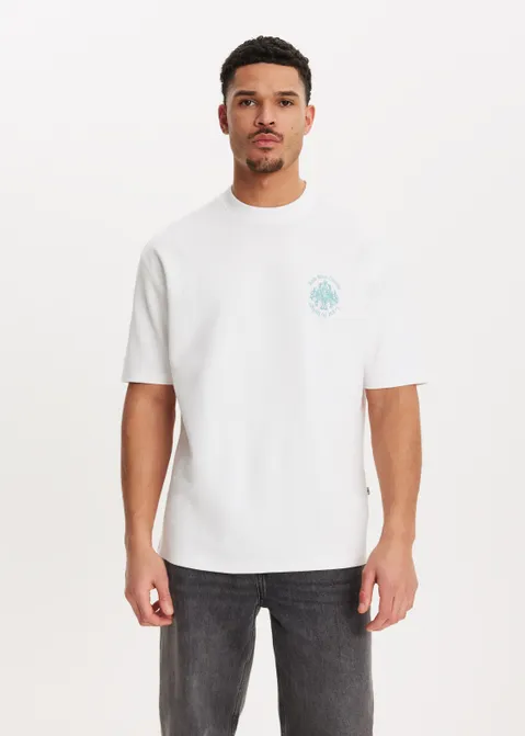 T-shirt met print logo wit (WIT)