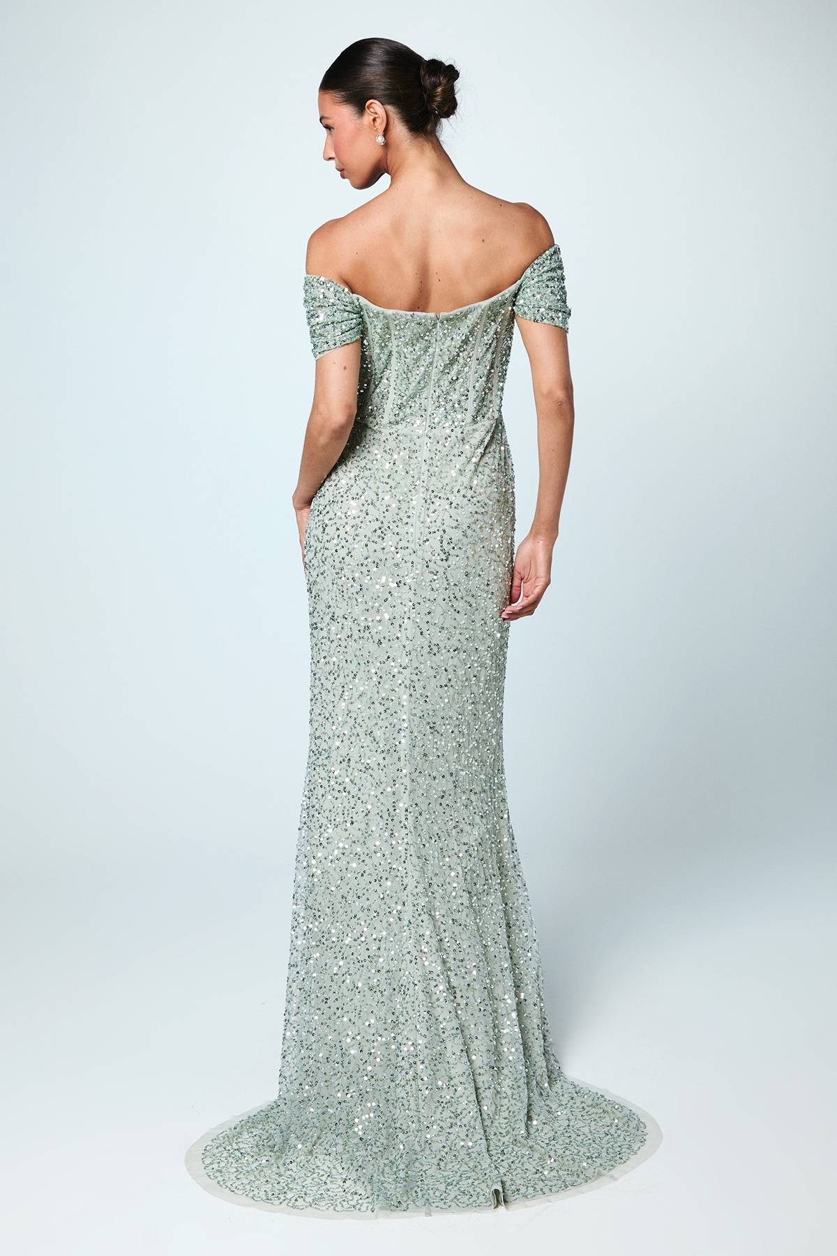 Coast Robe de Demoiselle d'Honneur Maxi à Paillettes Bardot