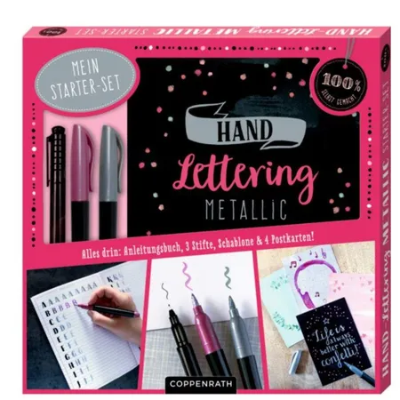 Coppenrath Verlag Mein Handlettering Metallic Starter-Set