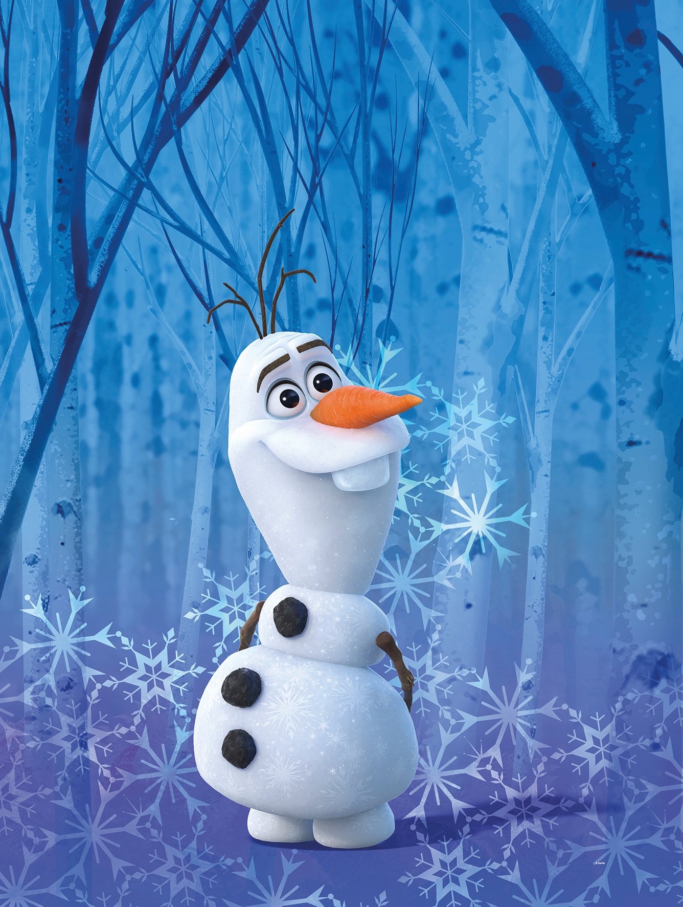 Komar Bild »Frozen Olaf Crystal« Disney 1 Stk. tlg. Wandbild zur Dekoration im Kinderzimmer - ohne Rahmen