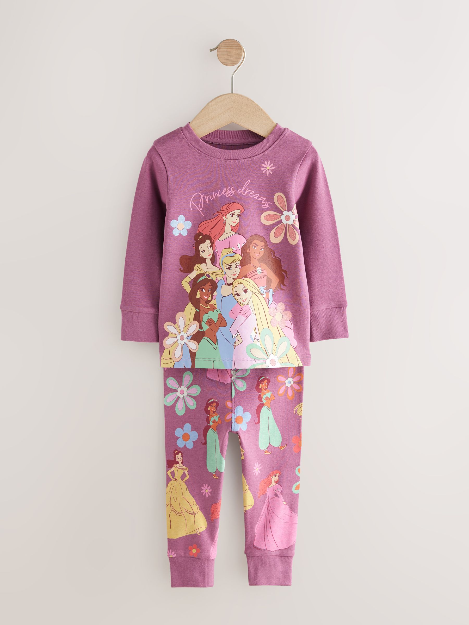 Paars - Disney Princess Snuggle Pyjamas (9mths-10yrs)