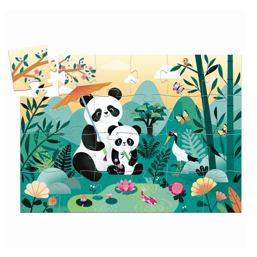 Djeco Panda Silhuetpuslespil, 24 Brikker