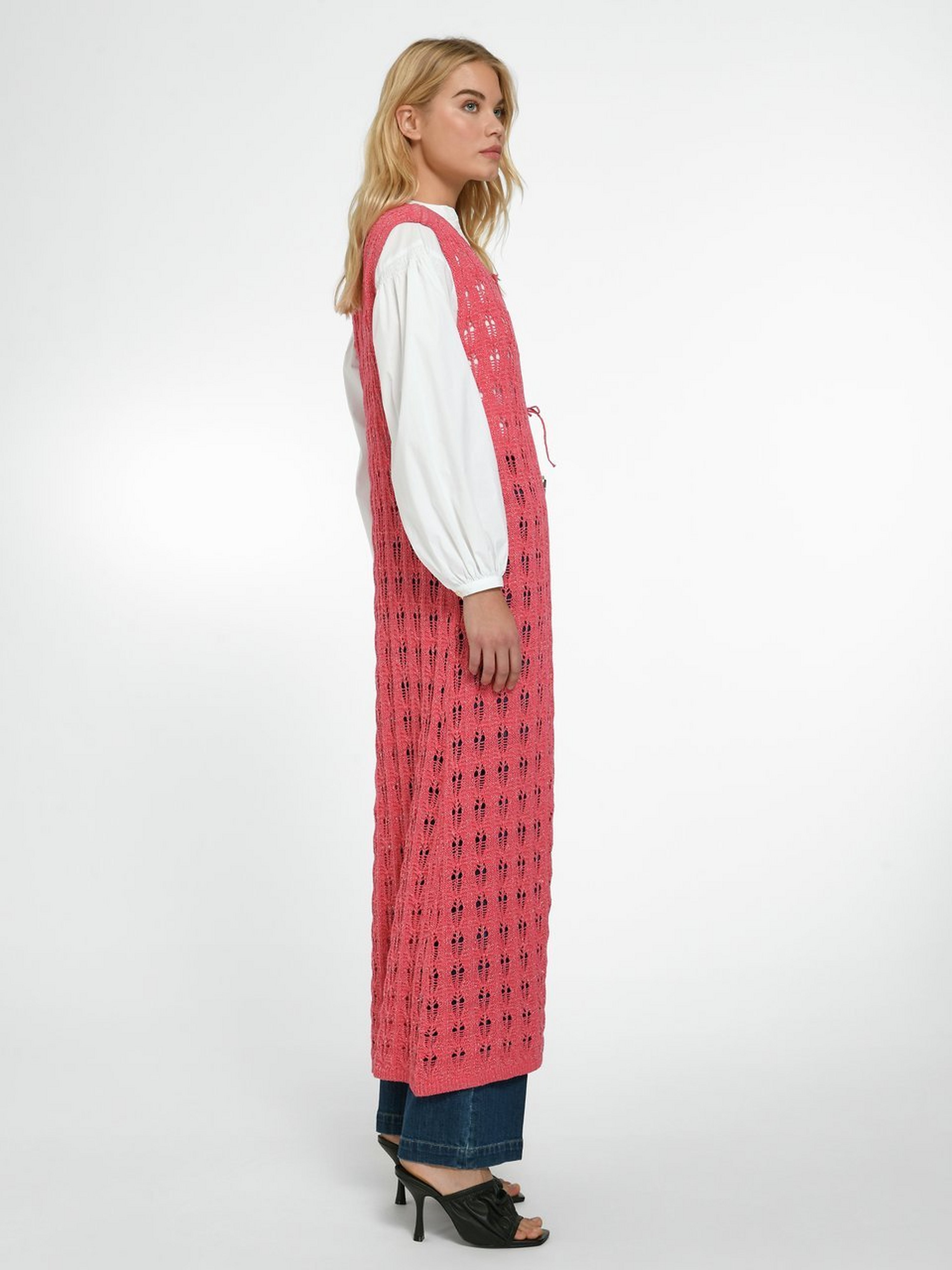 Ärmellose Strickjacke