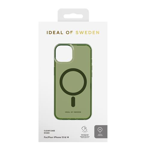 iPhone 14 / iPhone 13 MagSafe Hardcase Hülle Clear Case Designer (IDCLCMS-I2261-450) - Khaki (Grün)