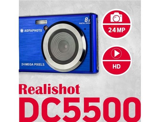 AGFA PHOTO - Realishot dc5500 - appareil photo numérique compact, 24 mp...