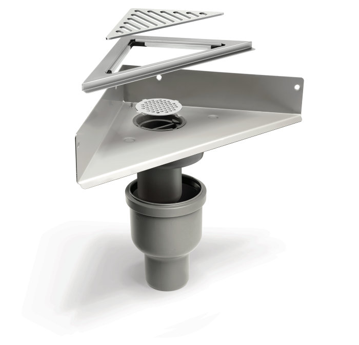 Unidrain ClassicLine sampak hjørne