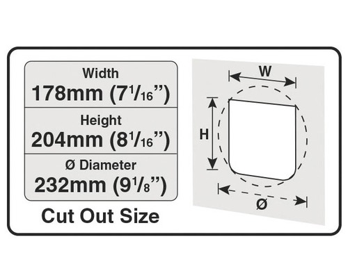 Cat Mate ELITE kattenluik, microchip- en timergestuurd kattenluik, ca. 25 cm x 26 cm, wit