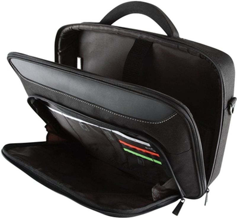 Targus Classic+ - Laptoptas - Zwart/Rood - Tot 18 inch