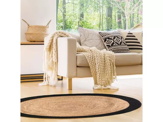 Tapis Rond Déco en Jute 