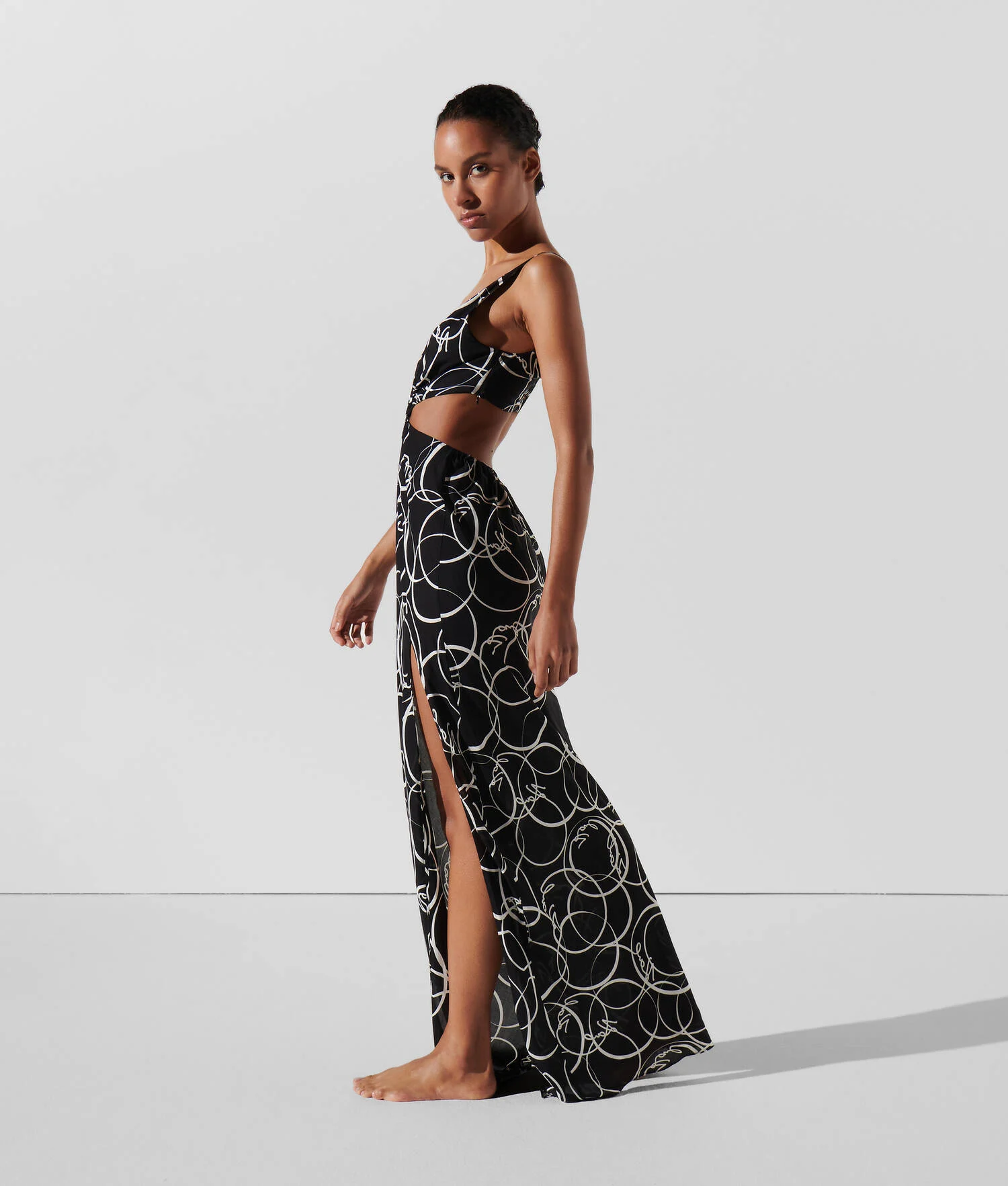 ROBE DE PLAGE MAXI IMPRIMÉ CERCLES