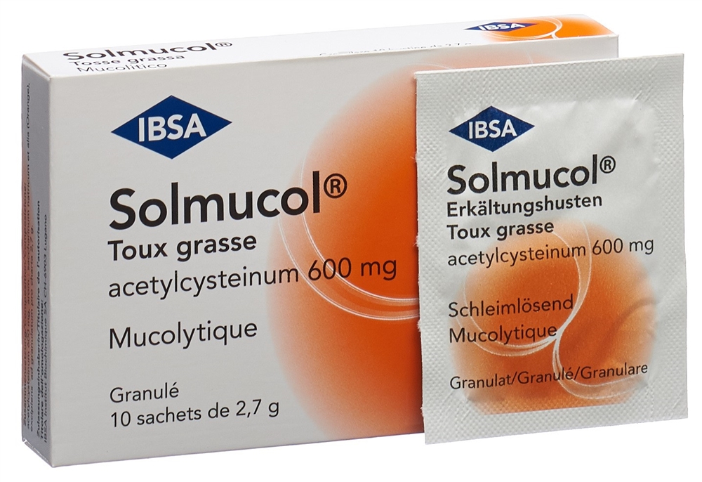 SOLMUCOL Erkältungshusten Gran 600 mg Btl 10 Stk