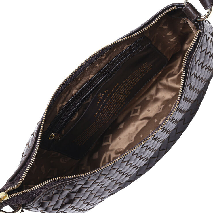 ADAX Salerno shoulder bag Marlin Mørkebrun