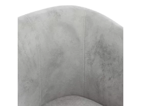Chaise cabriolet gris clair velours