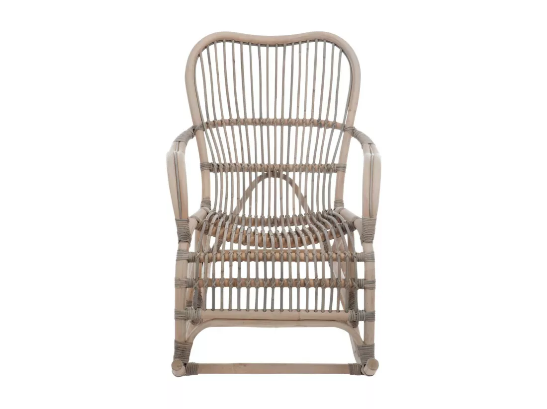 Fauteuil à Bascule en Rotin 