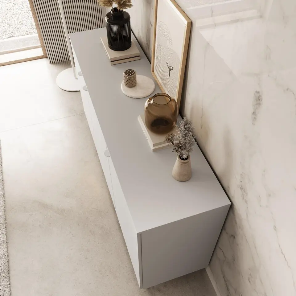 Meubella - Dressoir Malvare - Wit - 150 cm