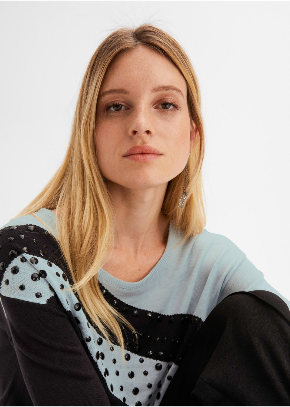 Pull oversize avec application