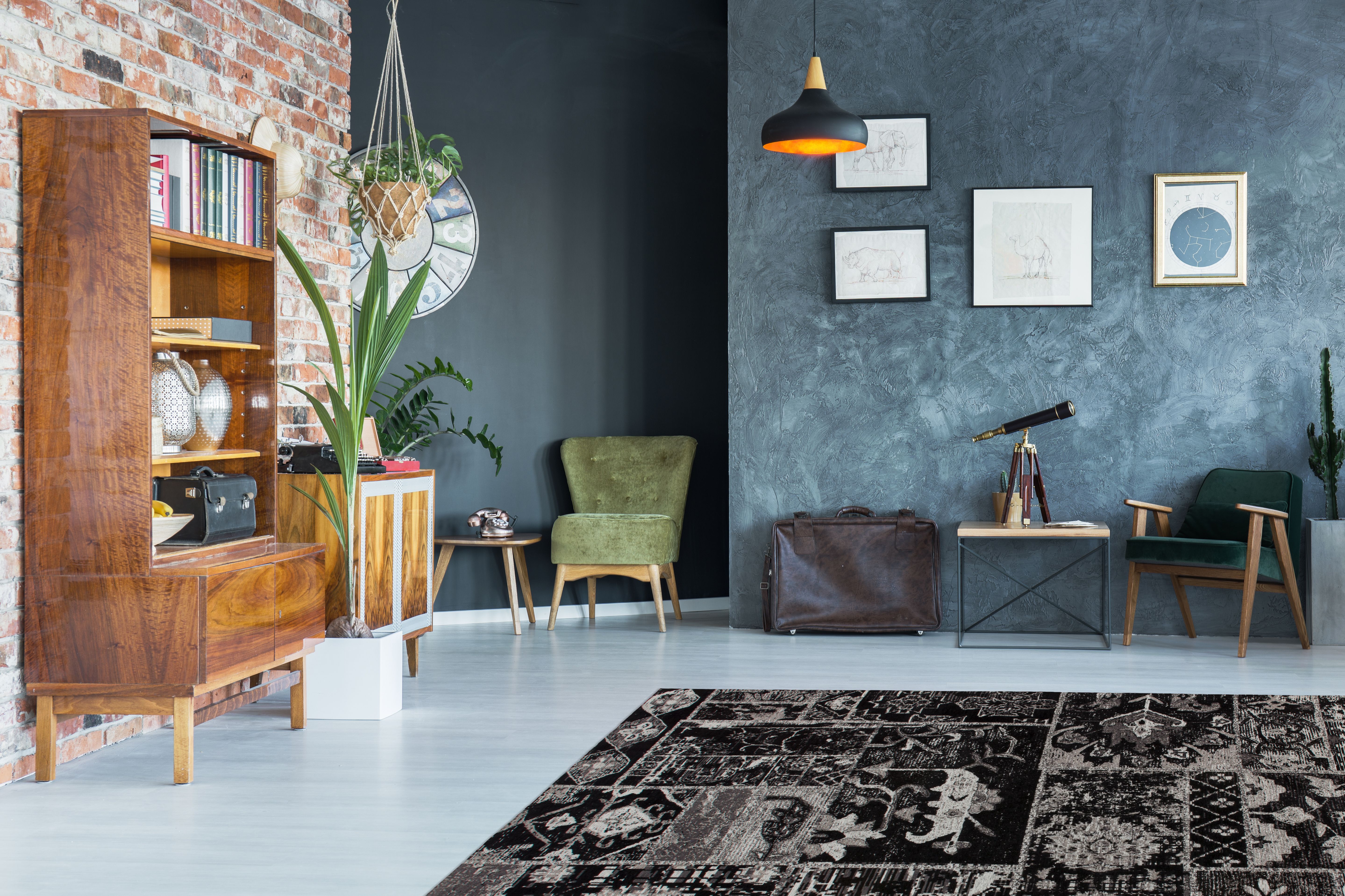 Vloerkleed 150 Grijs Zwart River