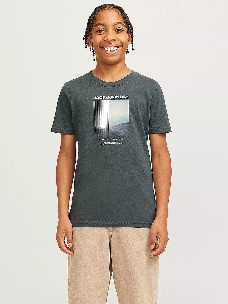 JACK & JONES Jungen T-Shirt JCOAERO grau