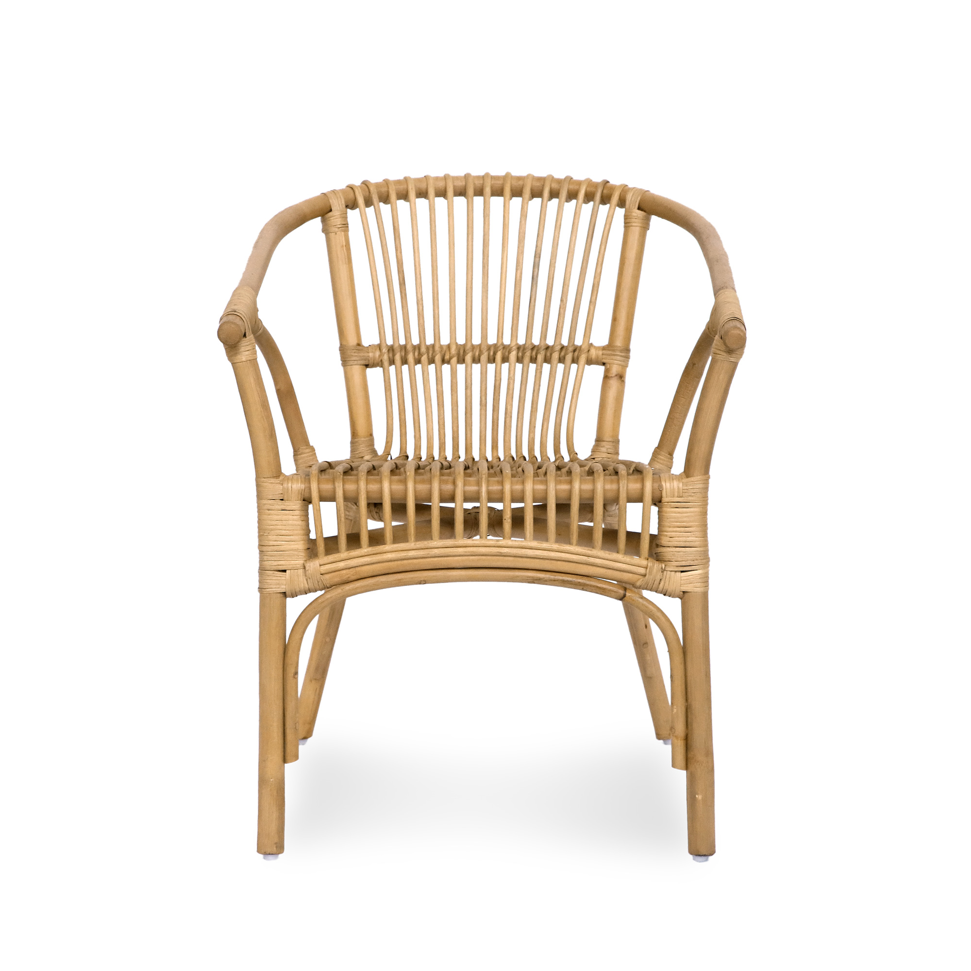 Rund-Lehnstuhl 'Trendton', Rattan natur, B 57 cm, H 76 cm, L 61 cm von fischer's lagerhaus