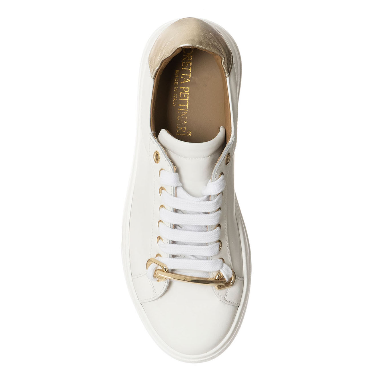 Loretta Pettinari Sneakers en Cuir Olvo blanches
