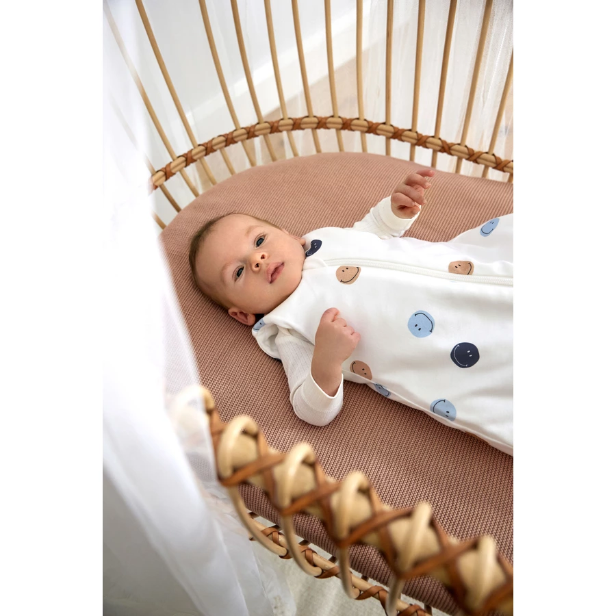 LÄSSIG Babyschlafsack Smile milky weiß