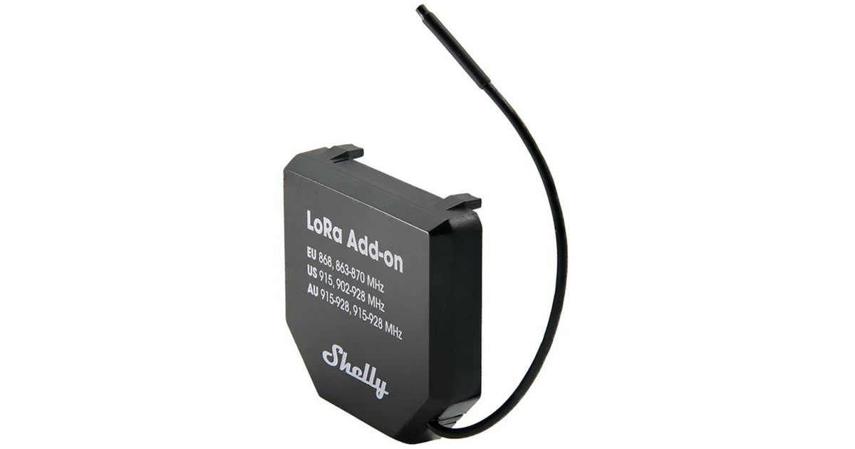 ShellyLoRa Add-on schakelaar  (Zwart)