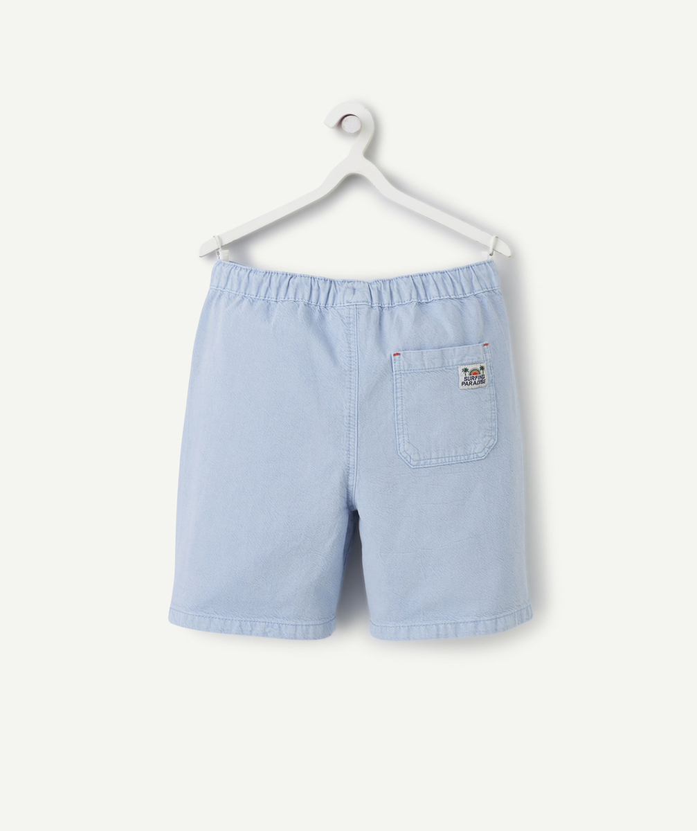bermuda relax garçon bleu effet denim
